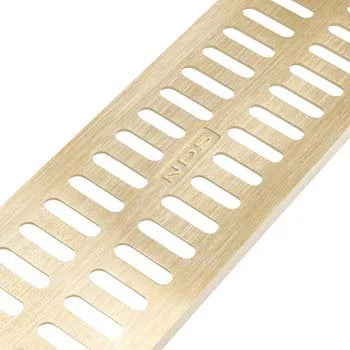 NDS 552B - 1FT Mini Channel Grate - Satin Brass