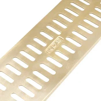 NDS 553PB - 1FT Mini Channel Grate - Polished Brass