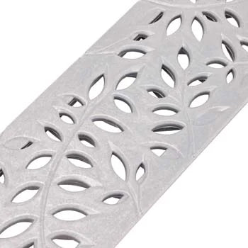 NDS 554GY - 3FT Mini Channel Decorative Botanical Grate - Gray
