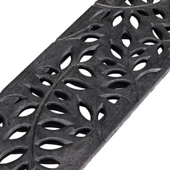 NDS 554 - 3FT Mini Channel Decorative Botanical Grate - Black