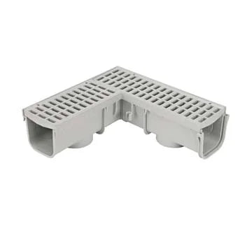 NDS 861 - 5" Pro Series Deep Profile Grate and Channel Drain 90 - Degree Elbow
