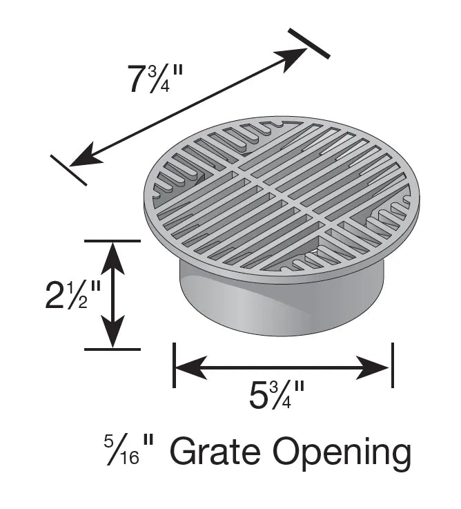 NDS 10 - 8" Round Grate - Black