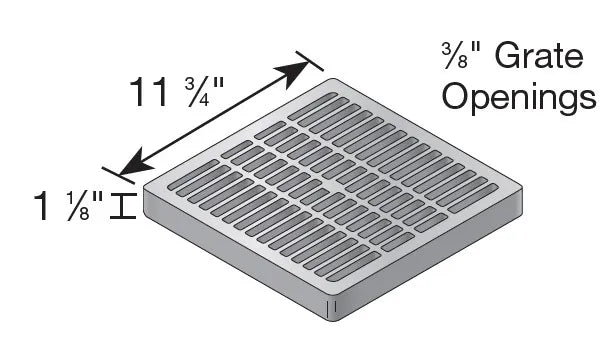 Rectangular drainage grate