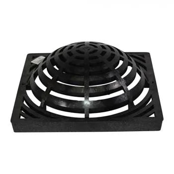 NDS 1290 - 12IN Square Catch Basin Atrium Grate - Black