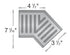 NDS 2301 -  Spee-D 7" Inch Fabricated Channel Drain 45° Degree Elbow with Grate - Gray