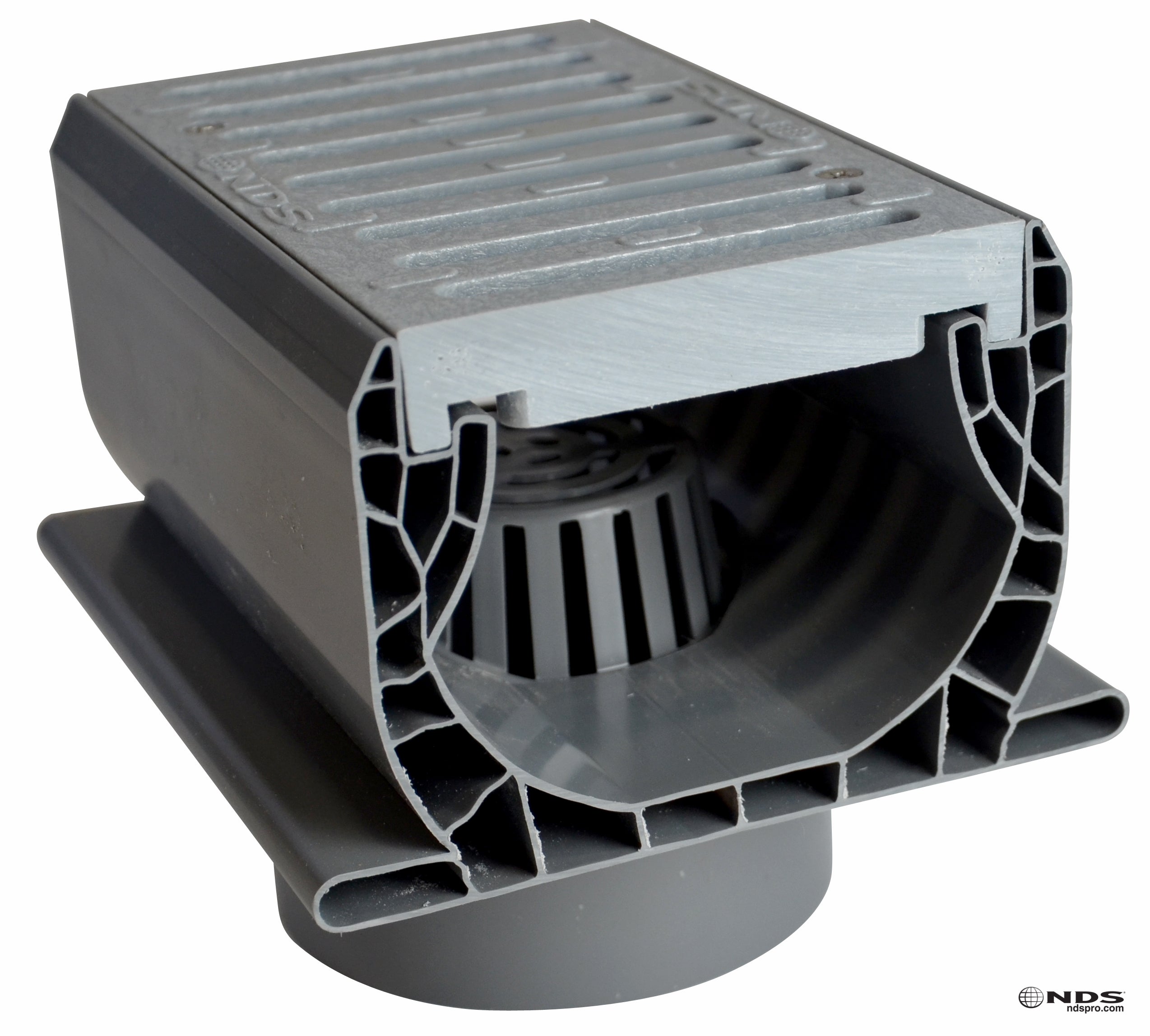 NDS 2351 - 7" Inch Spee-D Fabricated Drain with 4" Inch Bottom Outlet