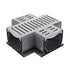 NDS 2361 - 9" Inch Spee-D Channel Drain Fabricated Cross and Grate- Gray