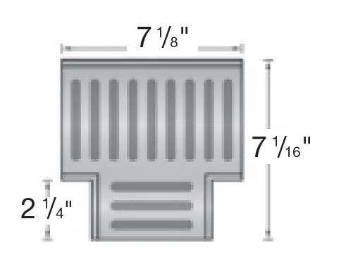 NDS 2371 - 7" Inch Spee-D Channel Drain Fabricated Tee with Grate - Gray