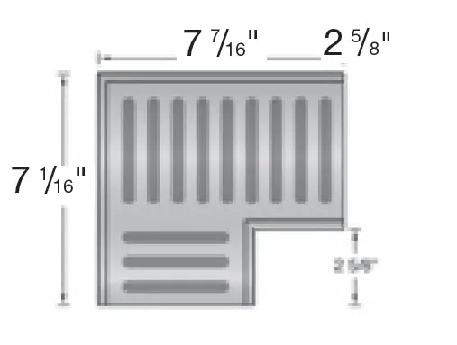 NDS 2381 - 7" Inch Spee-D Channel Drain Fabricated 90° Degree Corner and Grate