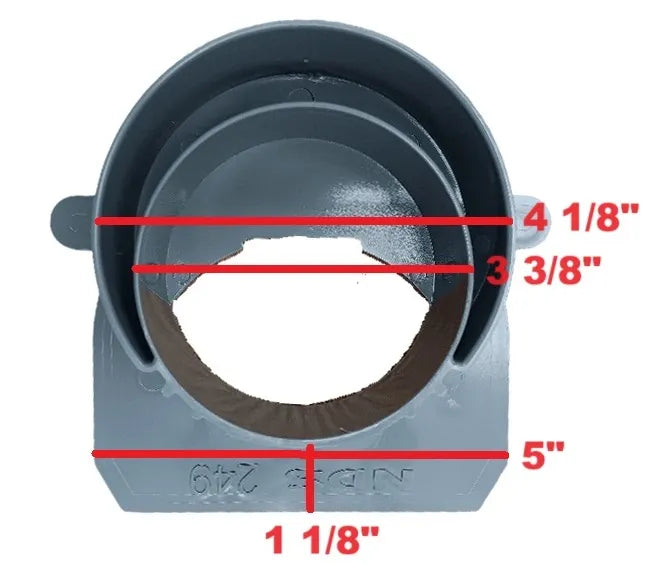 NDS 249 - Spee-D 3IN & 4IN Offset End Outlet - Gray