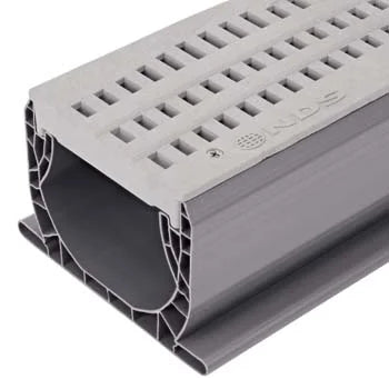 NDS 253GY - 2FT Spee-D Channel Decorative Wave Grate - Gray