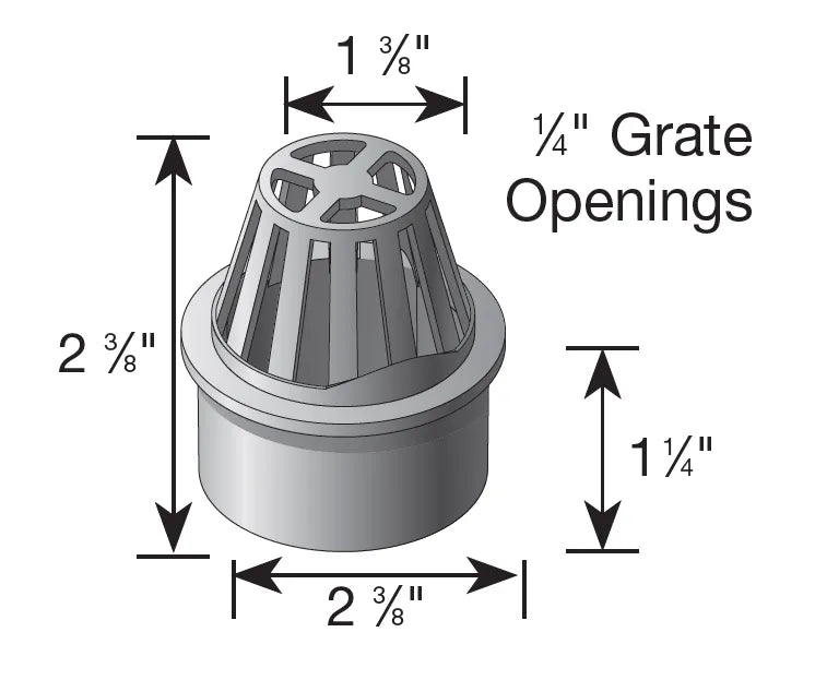 NDS 270 - 2IN Atrium Grate - Gray