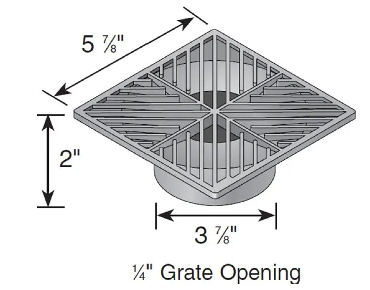 NDS 06S - 6" Square Grate - Sand
