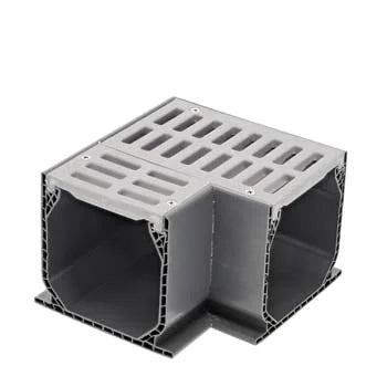 NDS 5380 - Mini Channel Fabricated 90 Degree Elbow with Grate - Gray