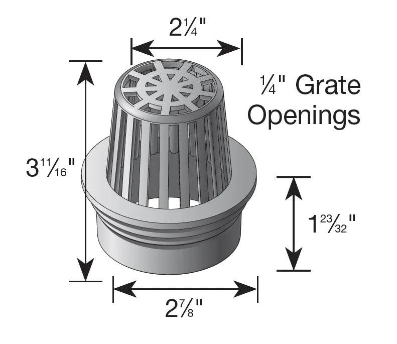 NDS 74 - 3IN Atrium Grate - Black