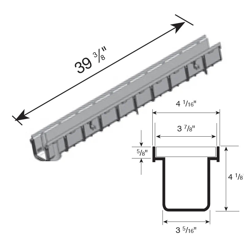 NDS 710 - 3" Inch Pro Series Channel Drain (1 Meter)
