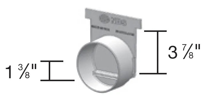 NDS 713 - 3" Inch Pro Series Channel Drain End Cap/End Outlet Light Gray