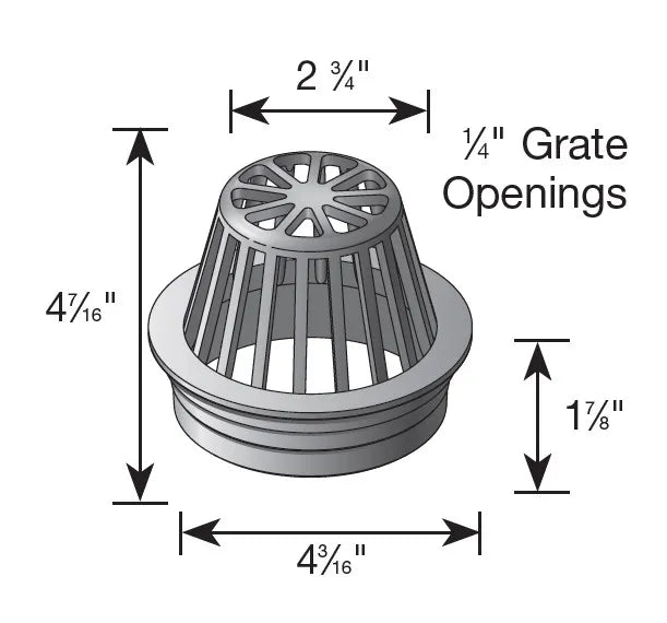 NDS 78 - 4IN Atrium Grate - Black
