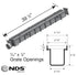 NDS 764 -3" Inch Pro Series Channel Drain Kit with Plastic Grates, End Caps/Outlet (1 Meter)