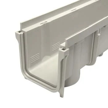 NDS 764 -3" Inch Pro Series Channel Drain Kit with Plastic Grates, End Caps/Outlet (1 Meter)