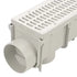 NDS 764 -3" Inch Pro Series Channel Drain Kit with Plastic Grates, End Caps/Outlet (1 Meter)