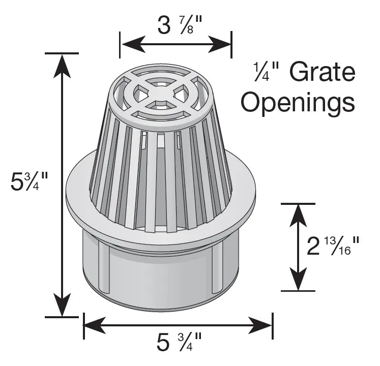 NDS 90 - 6IN Atrium Grate - Black