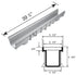 NDS 800 - 5" Inch x 40" Inch Pro Serie Channel Drain, Deep Profile