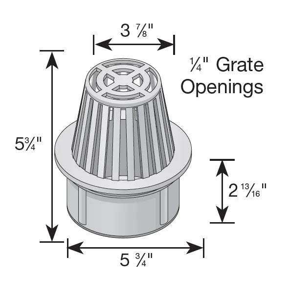 NDS 81 - 6IN Atrium Grate - Gray