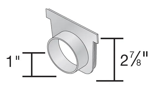 NDS 821 - 5" Shallow Profile Channel Drain End Cap/End Outlet