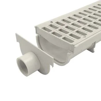 NDS 821 - 5" Shallow Profile Channel Drain End Cap/End Outlet