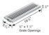 NDS 828 - 5" Inch x 20" Inch Pro Series Channel Drain Grate (Heavy Traffic) Gray