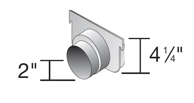 NDS 831 - 8" Pro Series Channel Drain Shallow Profile End Cap / 3" S&D SPT Knockout End Outlet