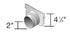 NDS 831 - 8" Pro Series Channel Drain Shallow Profile End Cap / 3" S&D SPT Knockout End Outlet