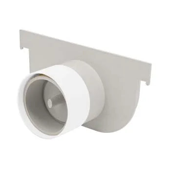 NDS 831 - 8" Pro Series Channel Drain Shallow Profile End Cap / 3" S&D SPT Knockout End Outlet