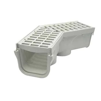 NDS 862 - 5" Pro Series Deep Profile Grate and Channel Drain 45-Degree Elbow