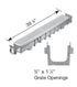 NDS 864GMTL - 5" Inch Pro Series Channel Drain Kit with Light Gray Metal Grate (1 Meter)