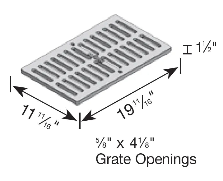 NDS 885 - 12" Pro Series Cast Iron Heavy Traffic Channel Grate