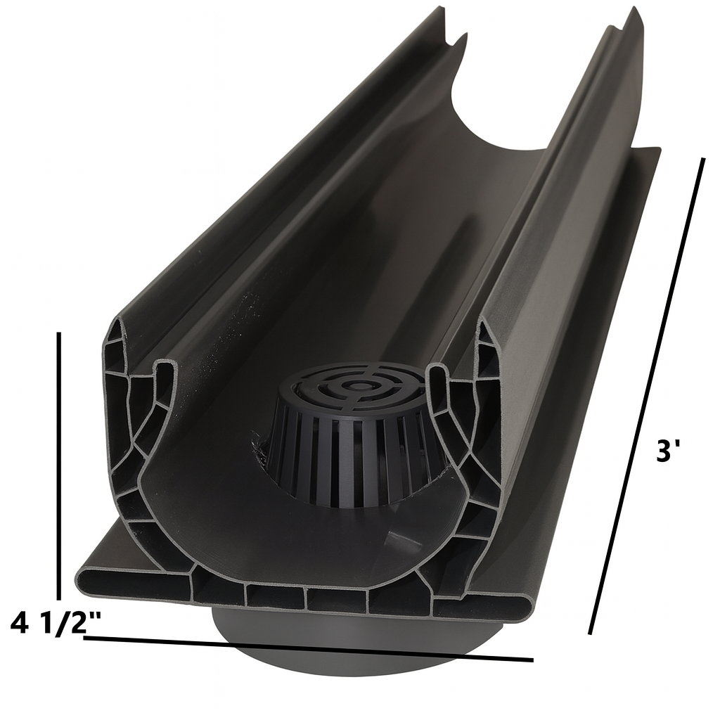 NDS 550 - 3FT Mini Channel With 2" Spigot Bottom Outlet