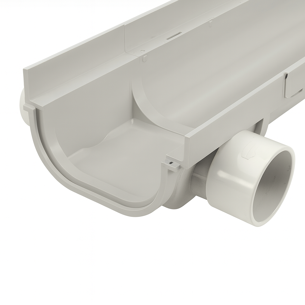 NDS 822 - 5" Shallow Profile Channel Drain Side Outlet