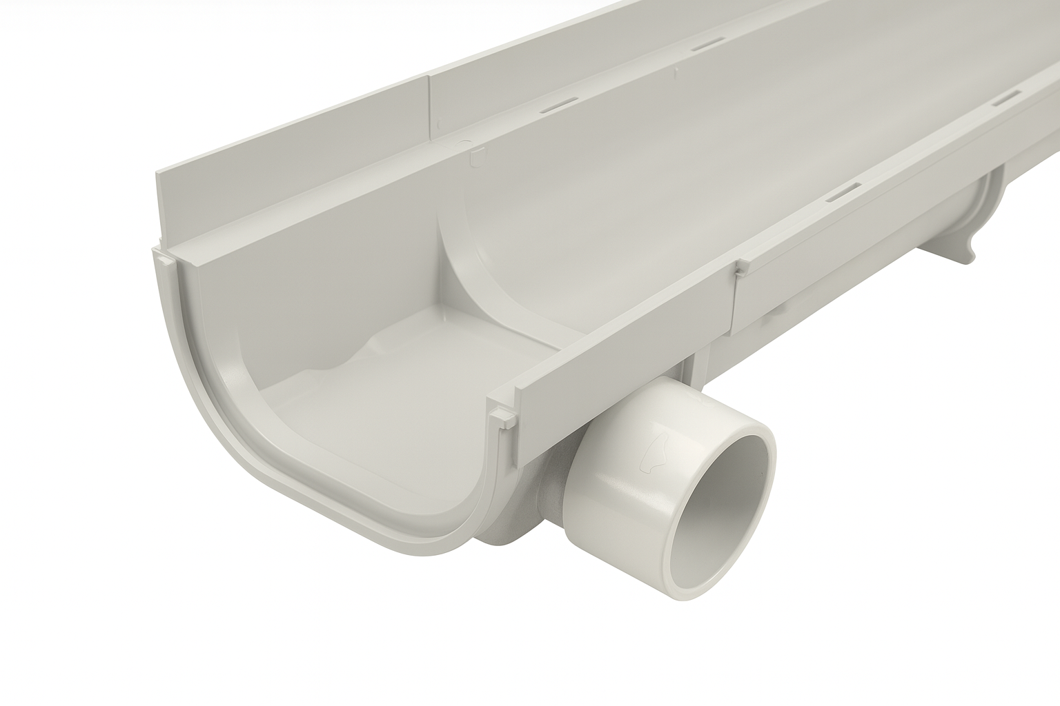 NDS 822 - 5" Shallow Profile Channel Drain Side Outlet