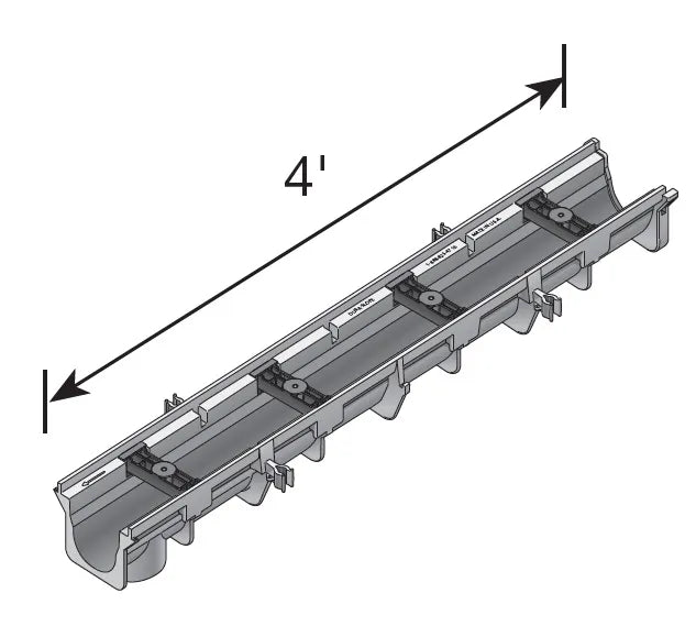 NDS DS-092 - Dura Slope Channel Drain (4.34" to 4.67" Deep)