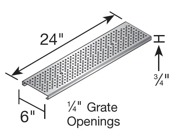 NDS DS-228 - Dura Slope Perforated Channel Grate - Galvanized