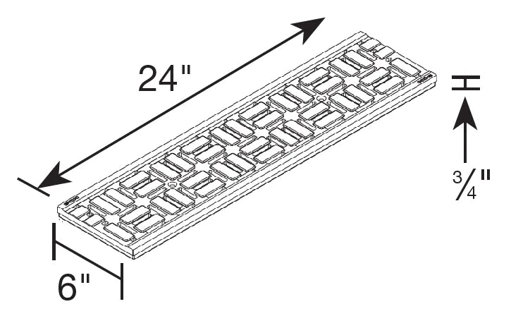 NDS DS-604 - 2FT Raw Deco Brick Drain Grate