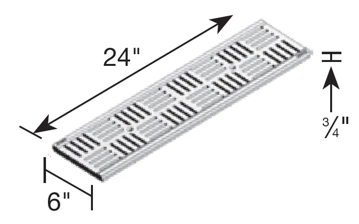 NDS DS-609 - Dura-Slope Raw Cast Iron Channel Drain Grate