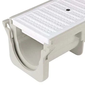 NDS DS-671 - Dura-Slope Plastic Perforated Channel Grate - White