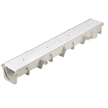 NDS DS-671 - Dura-Slope Plastic Perforated Channel Grate - White