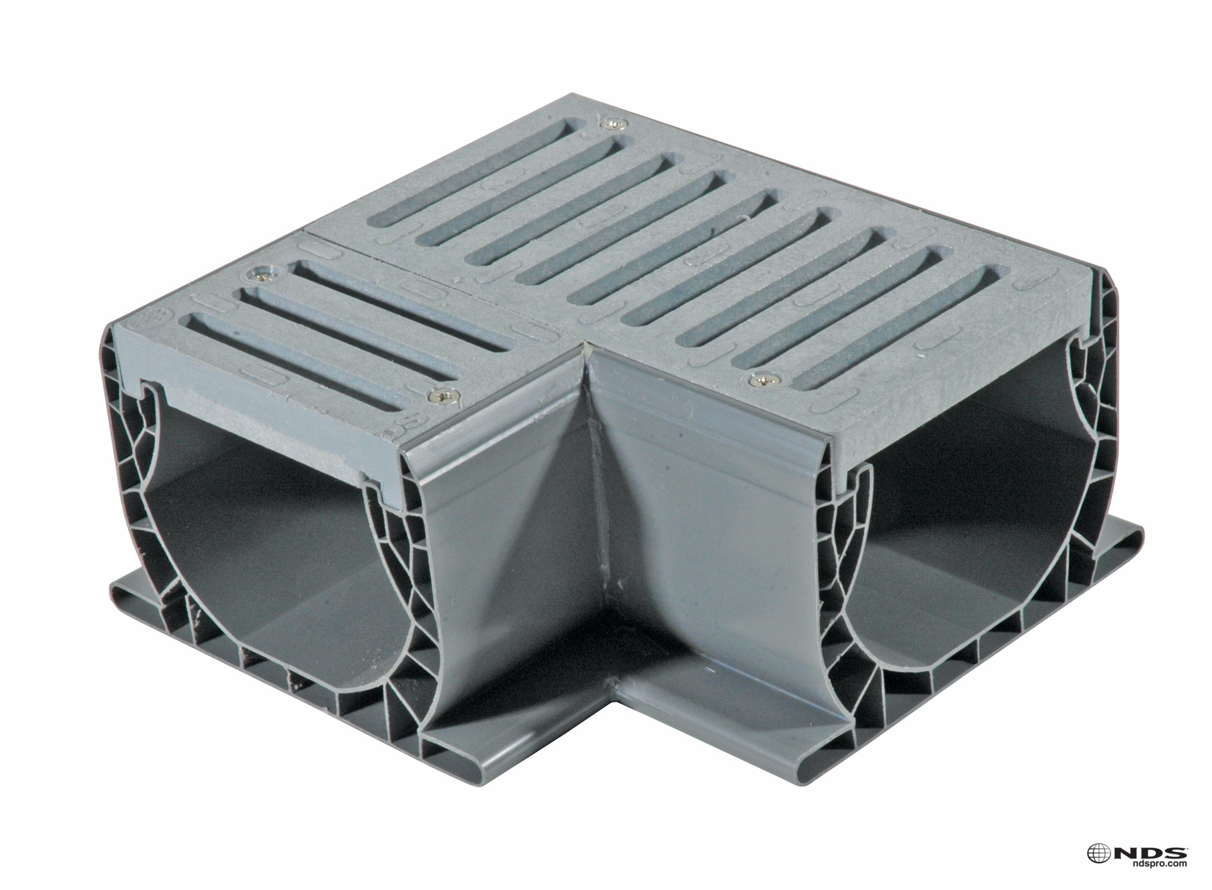 NDS 2381 - 7" Inch Spee-D Channel Drain Fabricated 90° Degree Corner and Grate