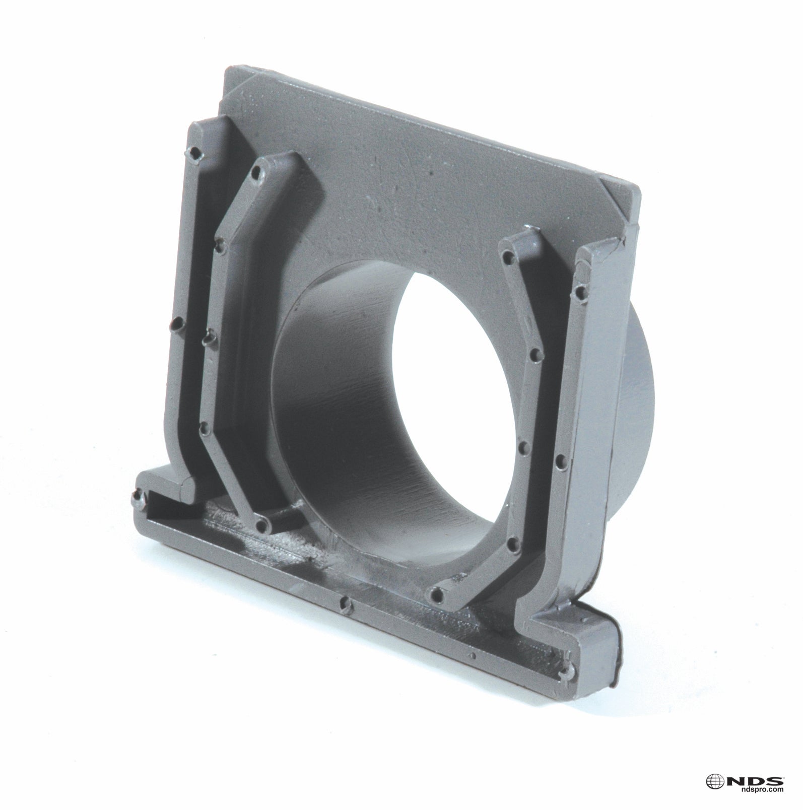 NDS 546 - Mini Channel Spigot End Outlet For 2" Pipe Fitting - Gray