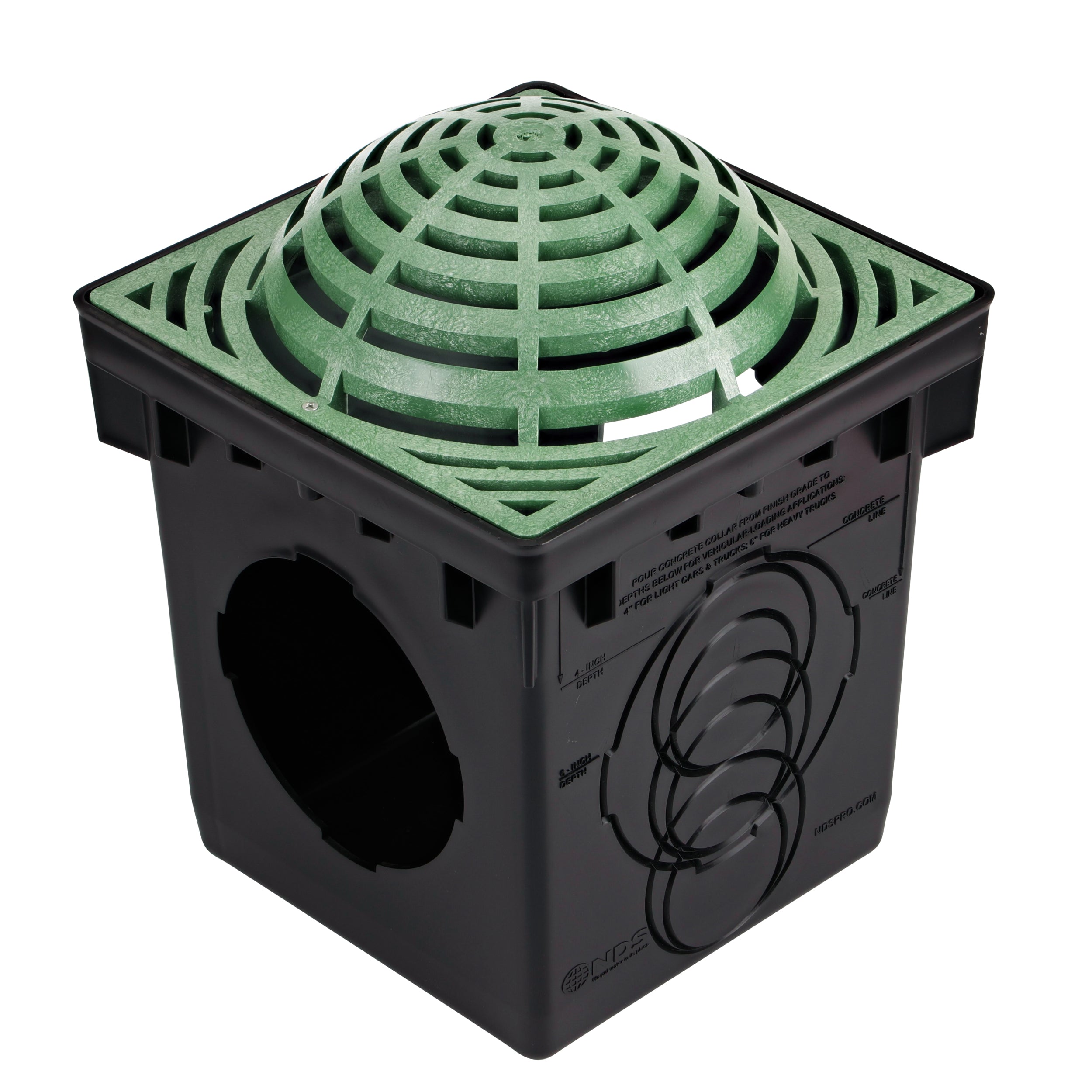 NDS 1280 - 12IN Square Catch Basin Atrium Grate - Green