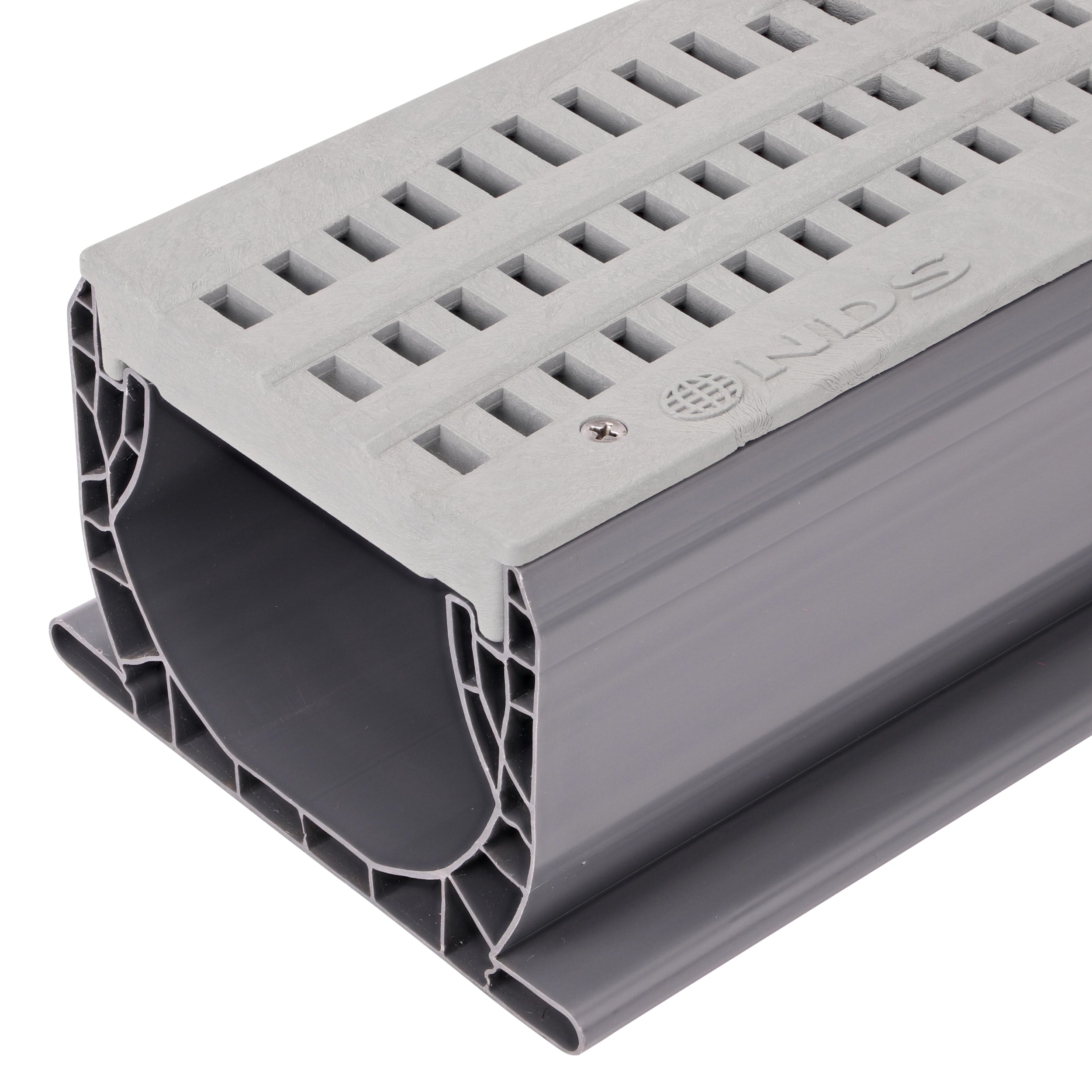 NDS 253GY - 2FT Spee-D Channel Decorative Wave Grate - Gray